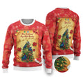 Personalised New Zealand Christmas Ugly Christmas Sweater Meri Kirihimete NZ Xmas Tree Animals