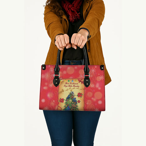 New Zealand Christmas Leather Bag Meri Kirihimete NZ Xmas Tree Animals