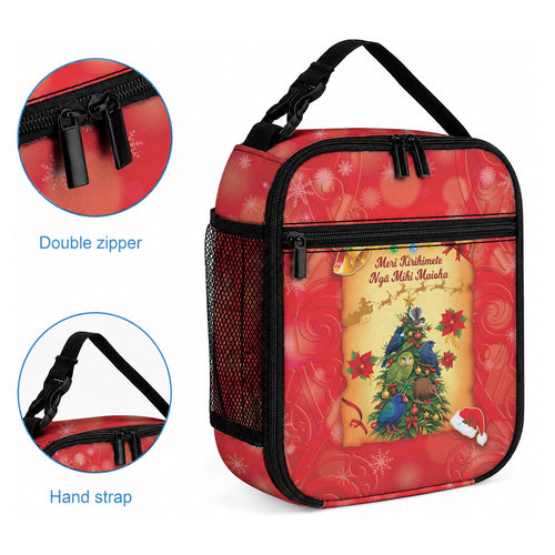 New Zealand Christmas Lunch Bag Meri Kirihimete NZ Xmas Tree Animals
