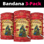 New Zealand Christmas Neck Gaiter Meri Kirihimete NZ Xmas Tree Animals