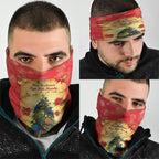 New Zealand Christmas Neck Gaiter Meri Kirihimete NZ Xmas Tree Animals