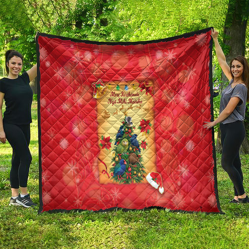 New Zealand Christmas Quilt Meri Kirihimete NZ Xmas Tree Animals