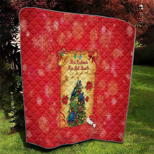 New Zealand Christmas Quilt Meri Kirihimete NZ Xmas Tree Animals