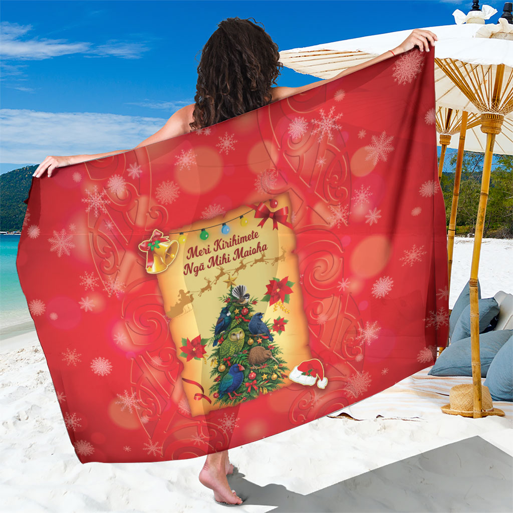 New Zealand Christmas Sarong Meri Kirihimete NZ Xmas Tree Animals