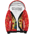 Personalised New Zealand Christmas Sherpa Hoodie Meri Kirihimete NZ Xmas Tree Animals