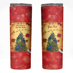 Personalised New Zealand Christmas Skinny Tumbler Meri Kirihimete NZ Xmas Tree Animals