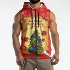 Personalised New Zealand Christmas Sleeveless Zip Hoodie Meri Kirihimete NZ Xmas Tree Animals