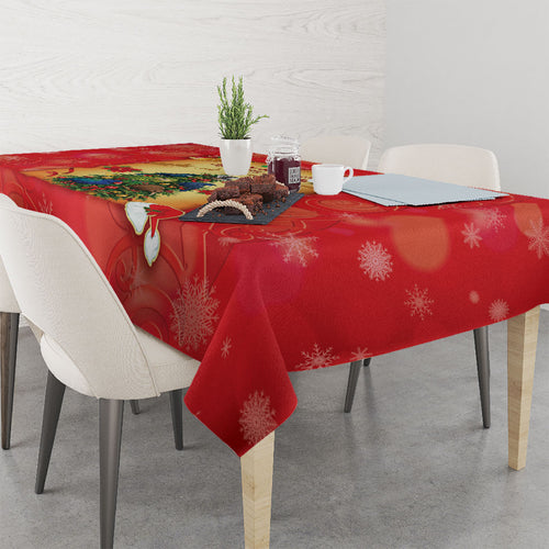 New Zealand Christmas Tablecloth Meri Kirihimete NZ Xmas Tree Animals