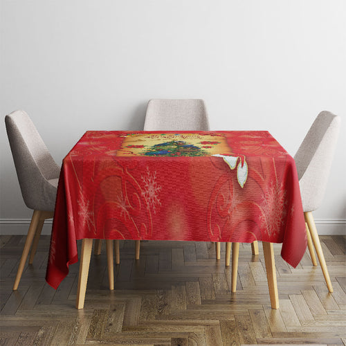 New Zealand Christmas Tablecloth Meri Kirihimete NZ Xmas Tree Animals