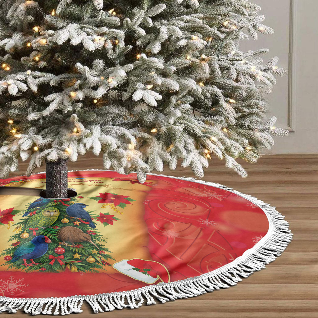New Zealand Christmas Tree Skirt Meri Kirihimete NZ Xmas Tree Animals