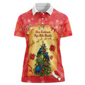 Personalised New Zealand Christmas Women Polo Shirt Meri Kirihimete NZ Xmas Tree Animals