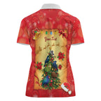 Personalised New Zealand Christmas Women Polo Shirt Meri Kirihimete NZ Xmas Tree Animals