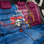 Custom Broncos And Knights Rugby Back Car Seat Cover Dynamic Version