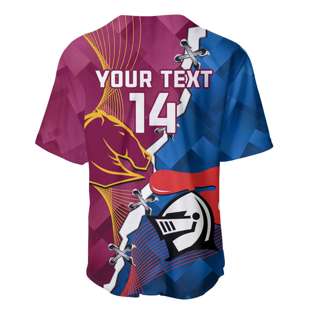Custom Broncos And Knights Rugby Baseball Jersey Dynamic Version