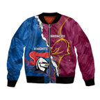 Custom Broncos And Knights Rugby Bomber Jacket Dynamic Version