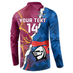 Custom Broncos And Knights Rugby Button Sweatshirt Dynamic Version