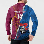 Custom Broncos And Knights Rugby Button Sweatshirt Dynamic Version
