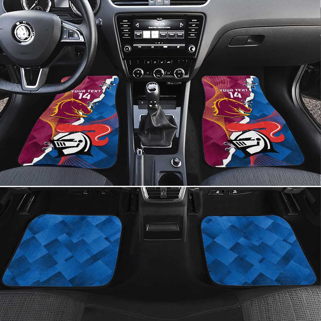 Custom Broncos And Knights Rugby Car Mats Dynamic Version