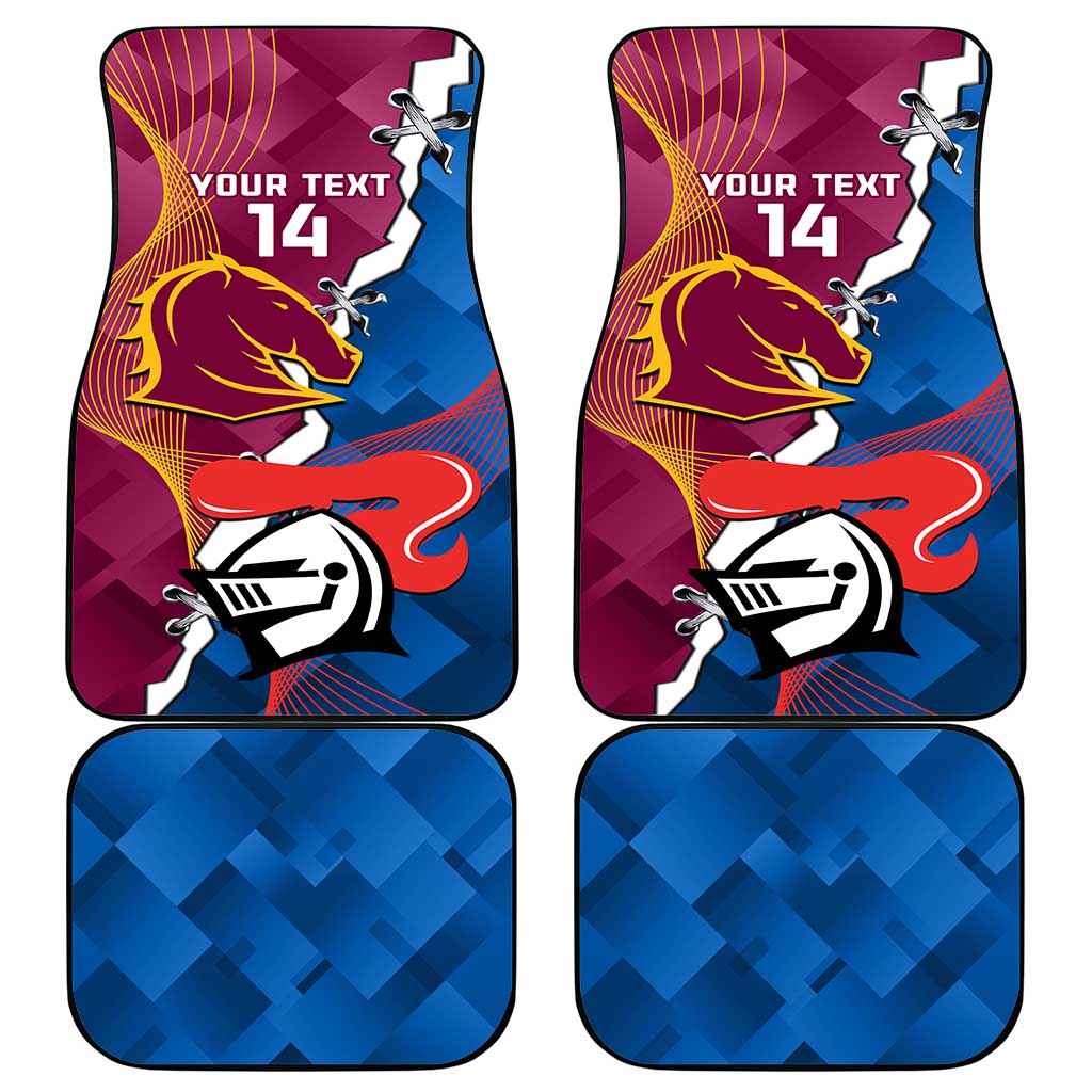 Custom Broncos And Knights Rugby Car Mats Dynamic Version