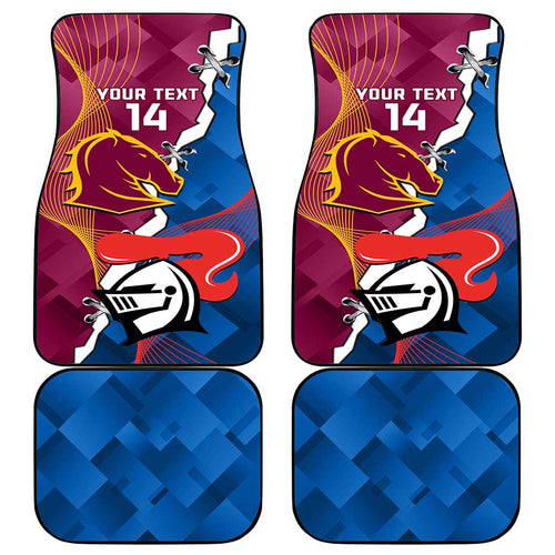 Custom Broncos And Knights Rugby Car Mats Dynamic Version