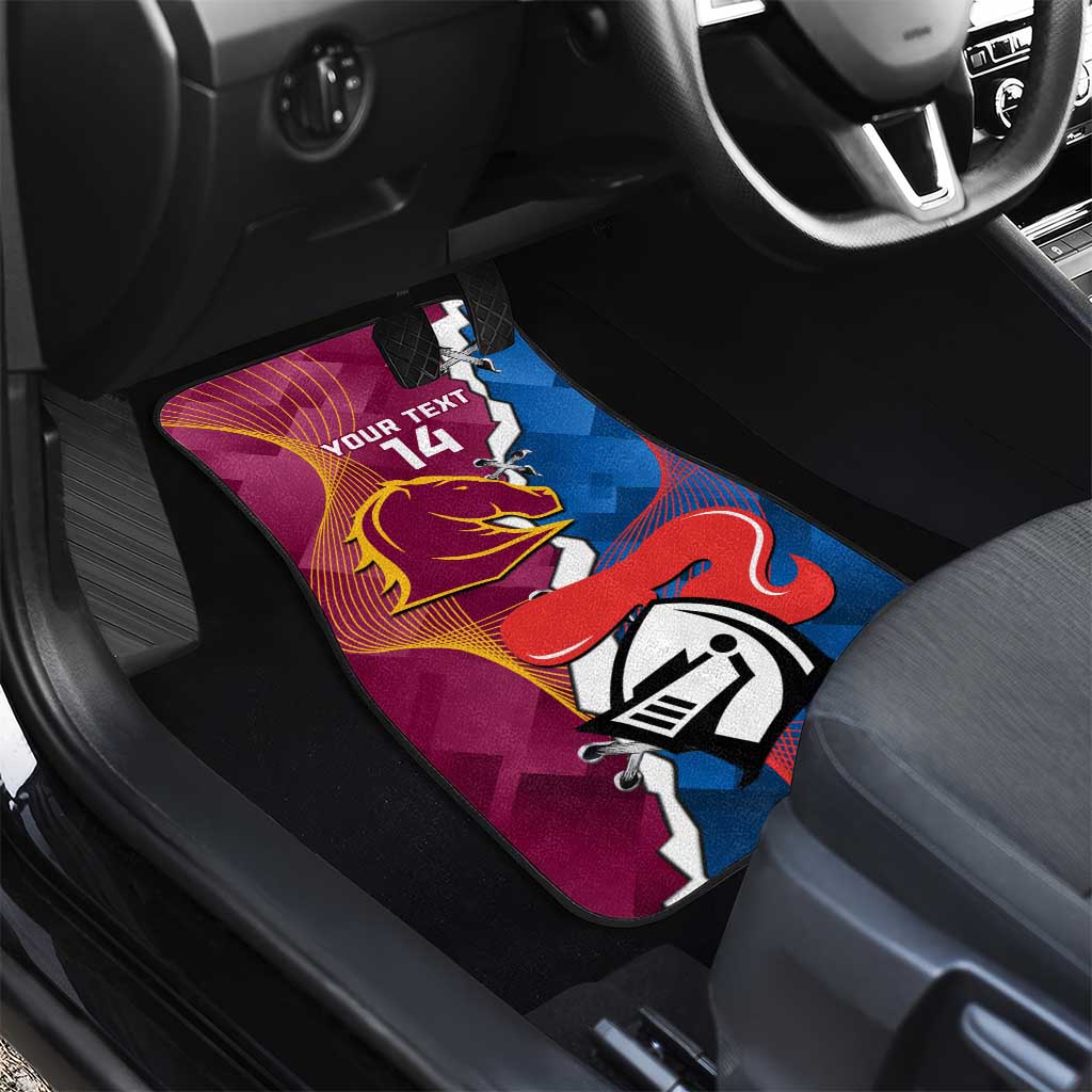 Custom Broncos And Knights Rugby Car Mats Dynamic Version