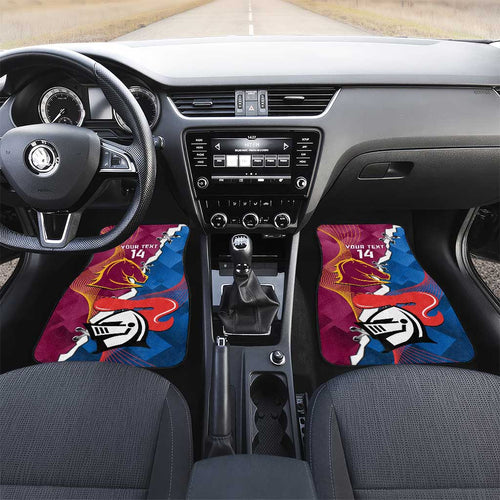 Custom Broncos And Knights Rugby Car Mats Dynamic Version
