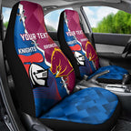 Custom Broncos And Knights Rugby Car Seat Cover Dynamic Version