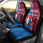 Custom Broncos And Knights Rugby Car Seat Cover Dynamic Version