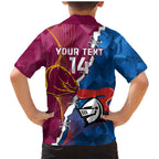 Custom Broncos And Knights Rugby Family Matching Mermaid Dress and Hawaiian Shirt Dynamic Version