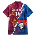 Custom Broncos And Knights Rugby Family Matching Off The Shoulder Long Sleeve Dress and Hawaiian Shirt Dynamic Version