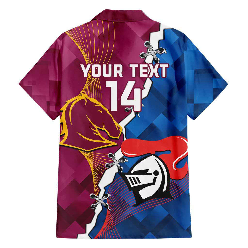 Custom Broncos And Knights Rugby Family Matching Summer Maxi Dress and Hawaiian Shirt Dynamic Version