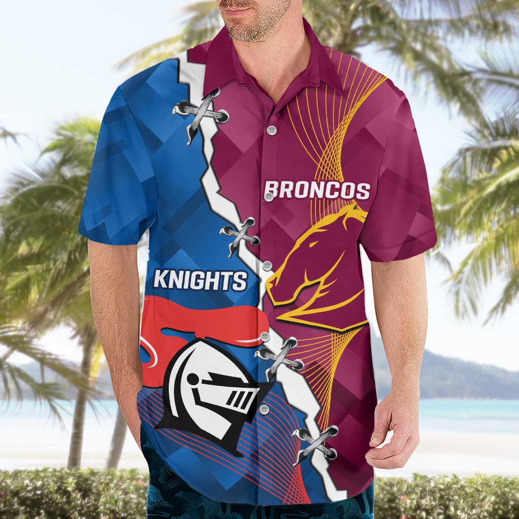Custom Broncos And Knights Rugby Hawaiian Shirt Dynamic Version