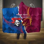 Custom Broncos And Knights Rugby Hooded Blanket Dynamic Version