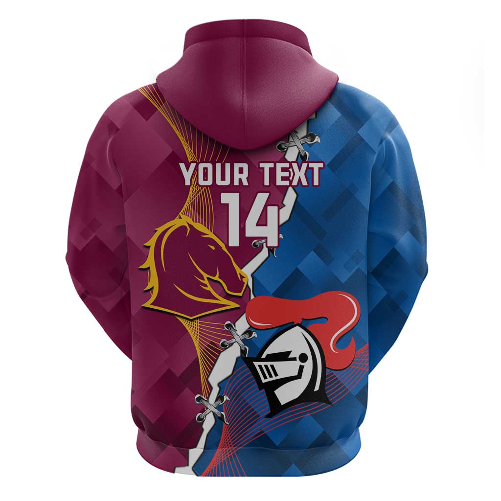 Custom Broncos And Knights Rugby Hoodie Dynamic Version