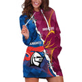 Custom Broncos And Knights Rugby Hoodie Dress Dynamic Version
