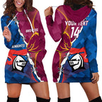 Custom Broncos And Knights Rugby Hoodie Dress Dynamic Version