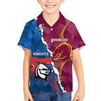 Custom Broncos And Knights Rugby Kid Hawaiian Shirt Dynamic Version