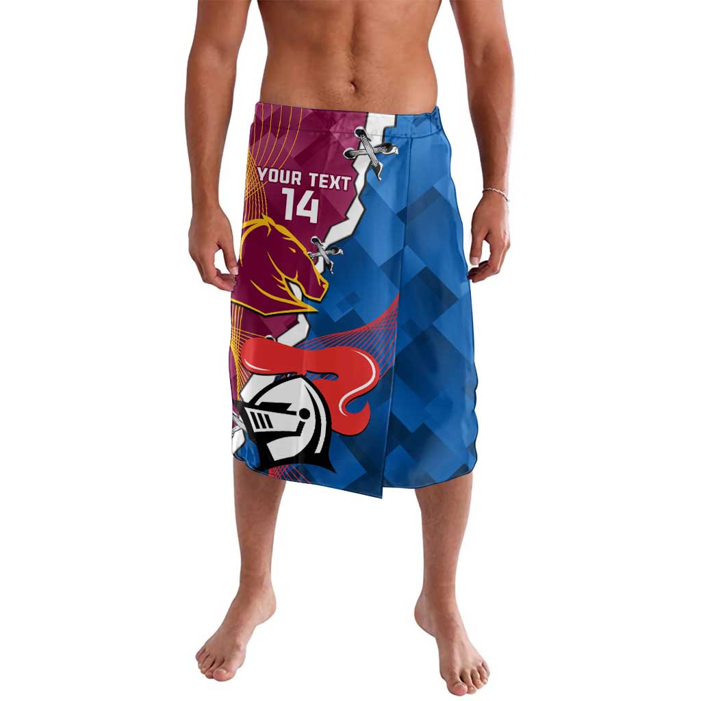 Custom Broncos And Knights Rugby Lavalava Dynamic Version