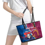 Custom Broncos And Knights Rugby Leather Tote Bag Dynamic Version