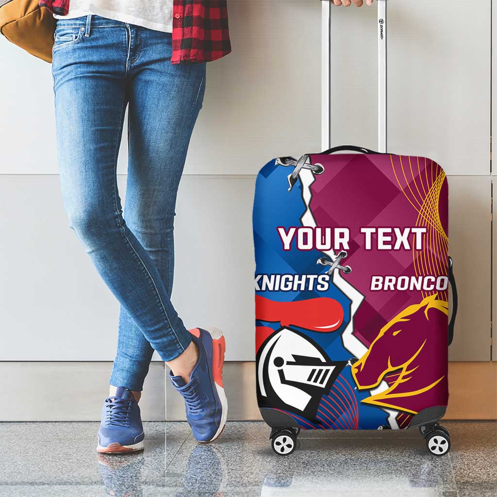 Custom Broncos And Knights Rugby Luggage Cover Dynamic Version