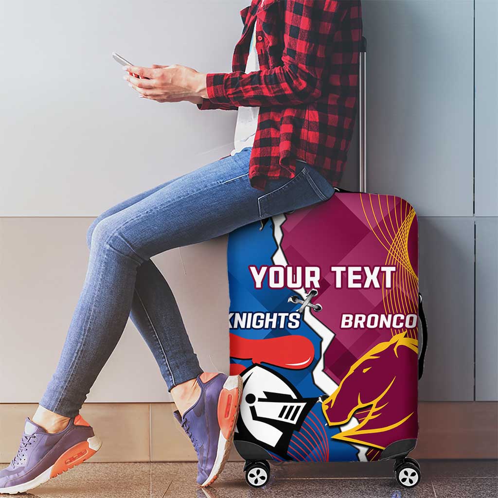 Custom Broncos And Knights Rugby Luggage Cover Dynamic Version