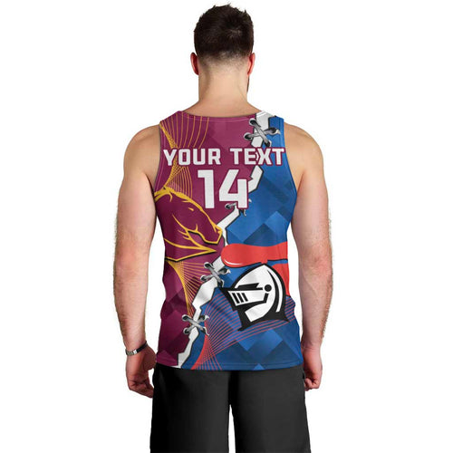 Custom Broncos And Knights Rugby Men Tank Top Dynamic Version