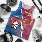 Custom Broncos And Knights Rugby Men Tank Top Dynamic Version