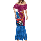 Custom Broncos And Knights Rugby Mermaid Dress Dynamic Version