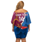 Custom Broncos And Knights Rugby Off Shoulder Short Dress Dynamic Version