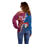 Custom Broncos And Knights Rugby Off Shoulder Sweater Dynamic Version