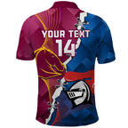 Custom Broncos And Knights Rugby Polo Shirt Dynamic Version