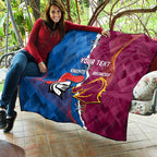 Custom Broncos And Knights Rugby Quilt Dynamic Version
