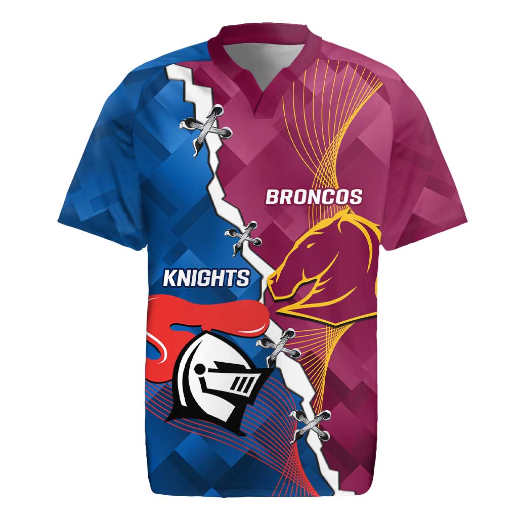 Custom Broncos And Knights Rugby Rugby Jersey Dynamic Version