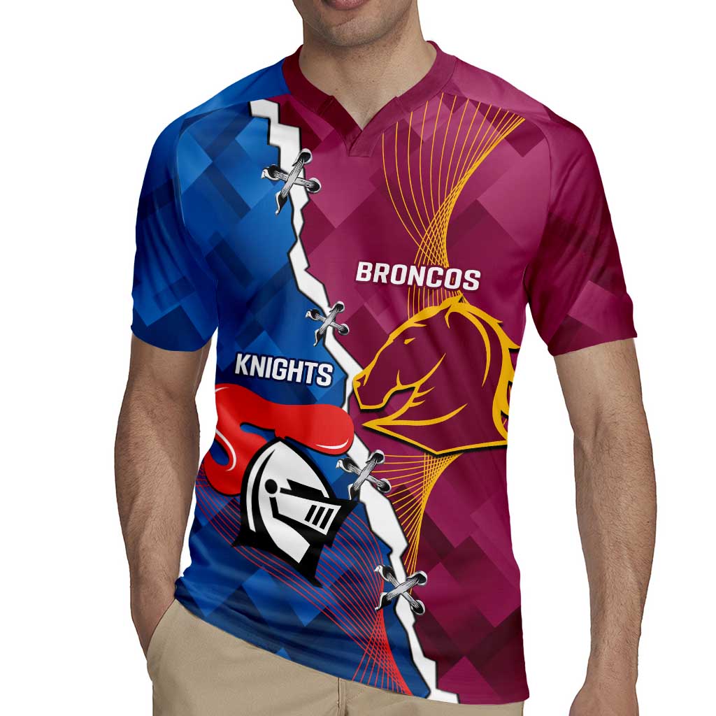 Custom Broncos And Knights Rugby Rugby Jersey Dynamic Version